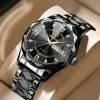 BINBOND 2521 Luxury Brand Luminous Quartz Watch For Men - Black