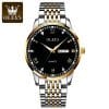 OLEVS 6602 Luxury Watch - Silver Black