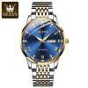 OLEVS 6602 Luxury Watch - Silver Blue