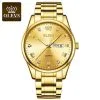Olevs Waterproof Luxury Men’s Quartz Watch - Golden