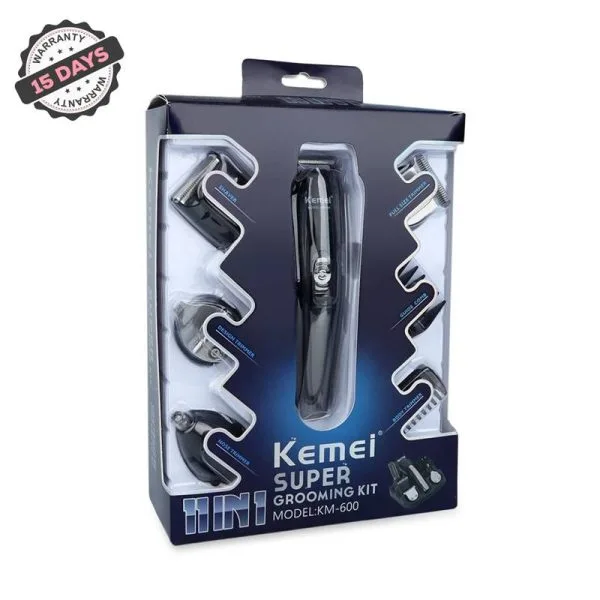 Kemei KM - 600 Professional Hair Trimmer 6 In 1 Hair Clipper Shaver Sets