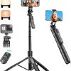 Long Video Stand Cum Selfie Stick Tripod with Remote - 360° Rotation Phone Stand K28