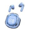 Ultrapods Pro True Wireless Earbuds with Display Transparent Design, Bluetooth 5.3 - Blue